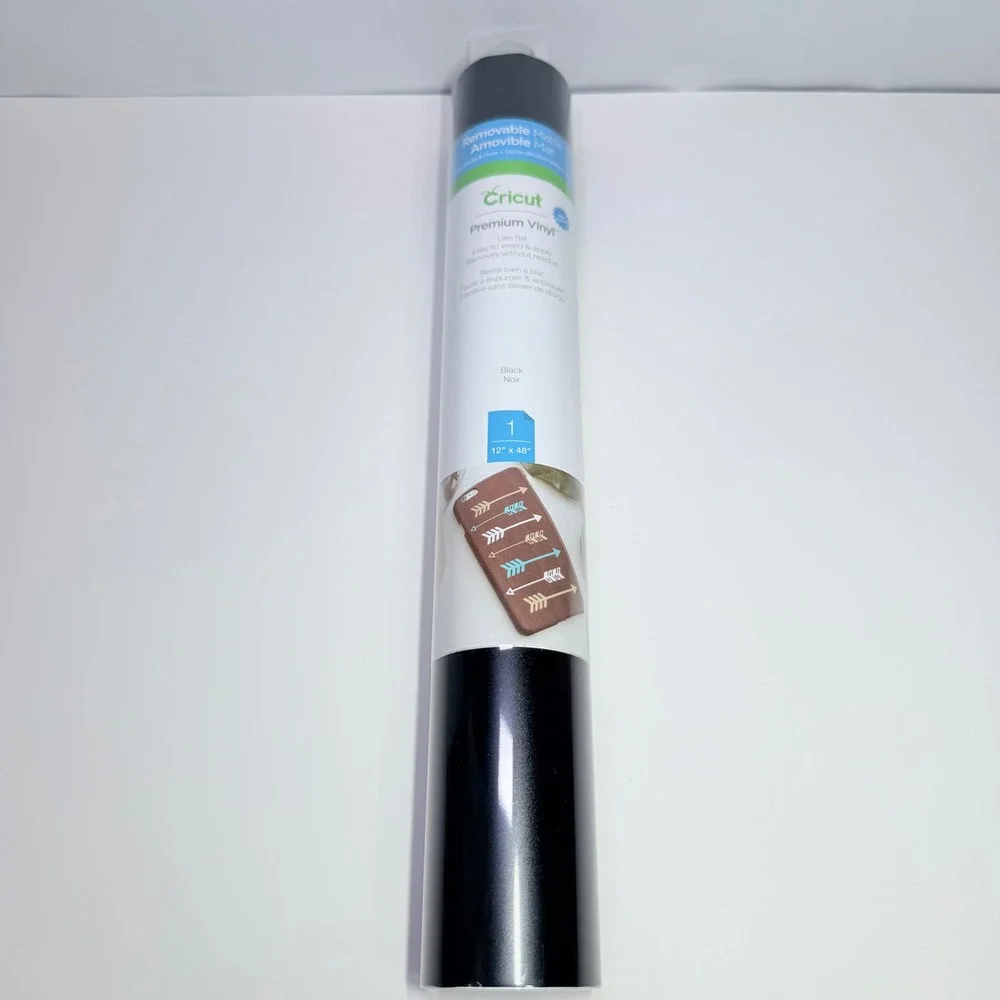 Cricut Premium Vinyl Removable Matte Black 12 x 48 Inch Roll Crafting Supply